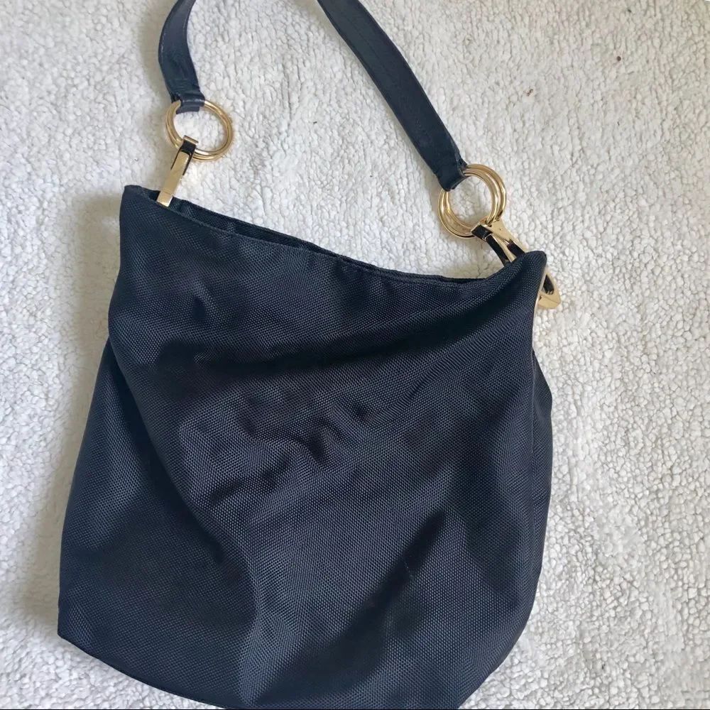 JPK Paris75 black bucket nylon hobo bag